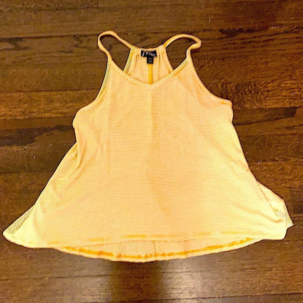Flowy yellow striped tank top